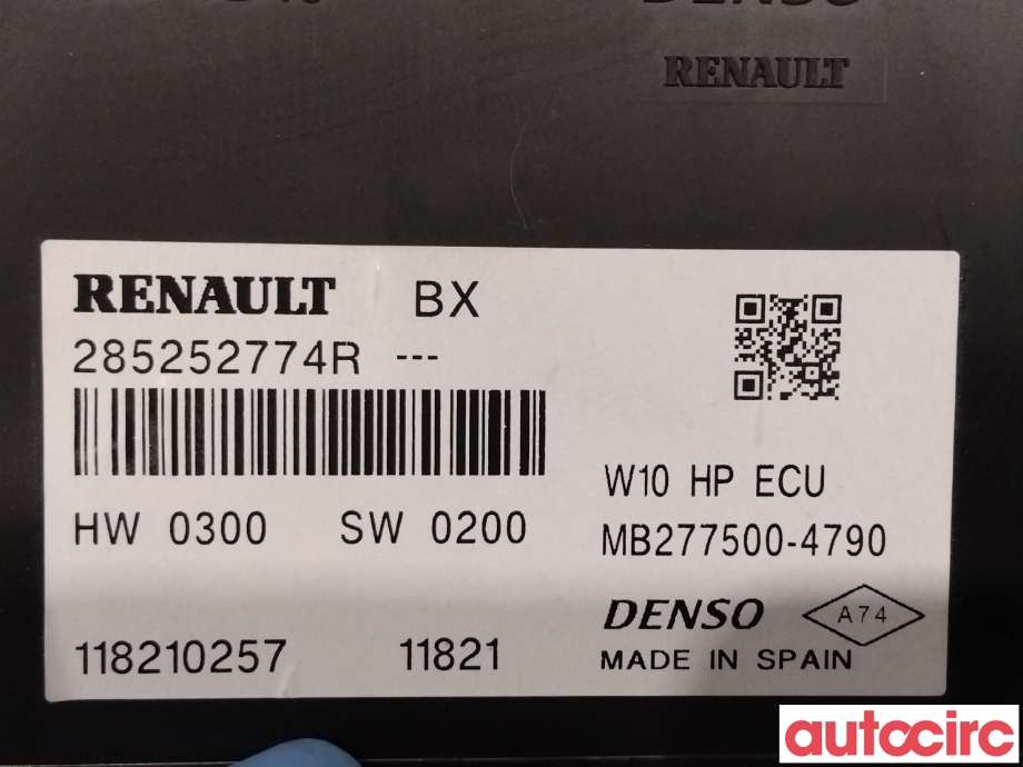 Styreenhet klima/aircondition til Renault Zoe 2013-2019 (Fase 1)  (RENAULT|285252774R|)