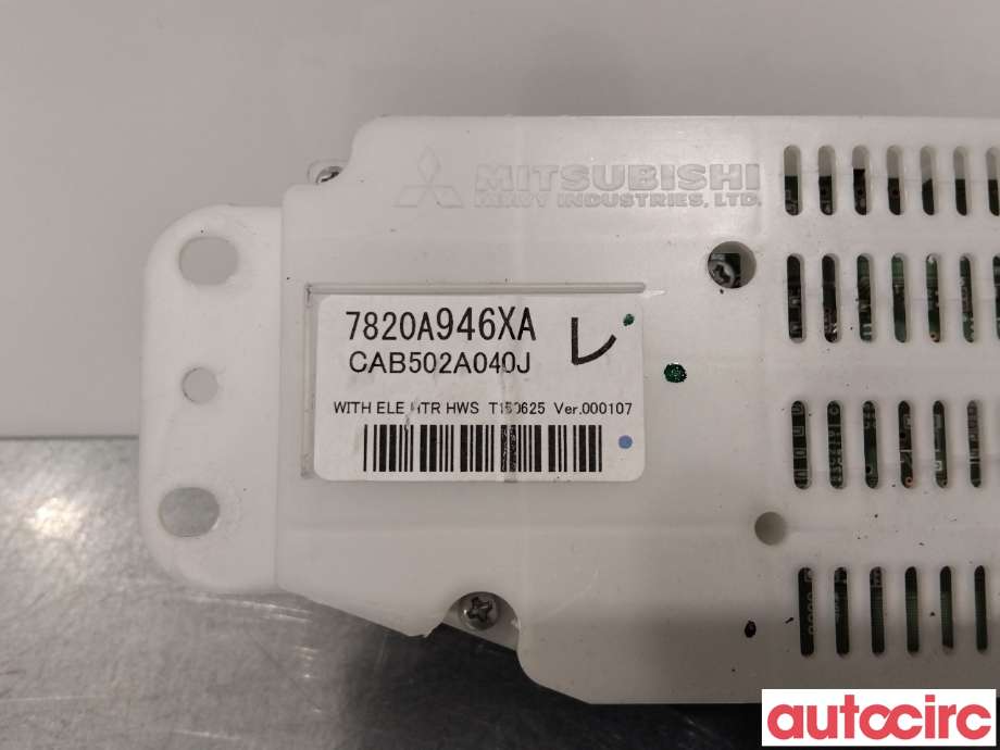 Varmeapparat betjening til Mitsubishi Outlander 2015-->> (Type III, Fase 2) (MITSUBISHI|7820A946XA|CAB502A040J)