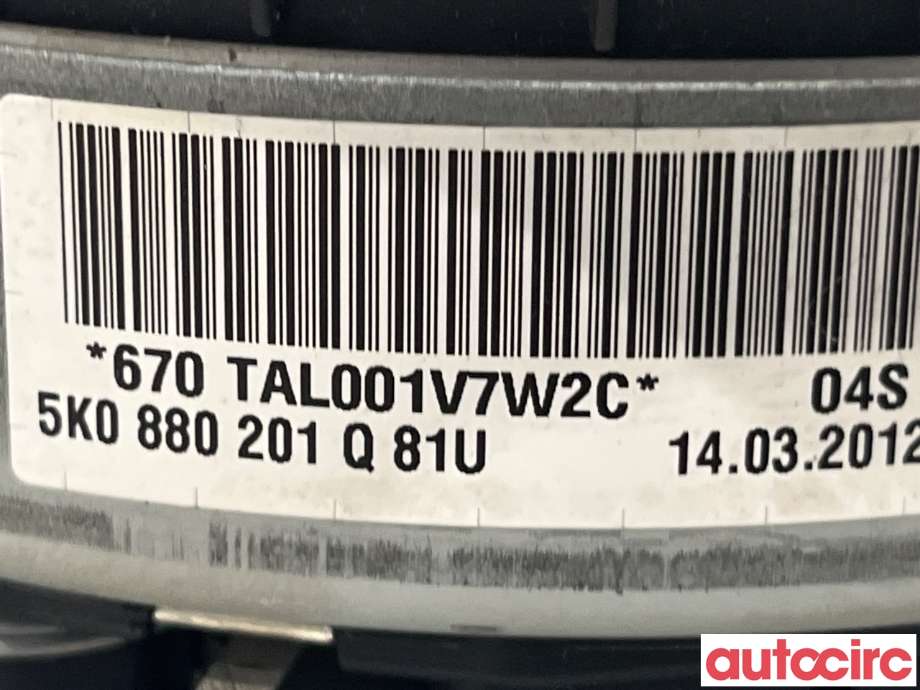 Airbag rattpute til VW Golf VI 2008-2012  (VOLKSWAGEN|5K0880201)