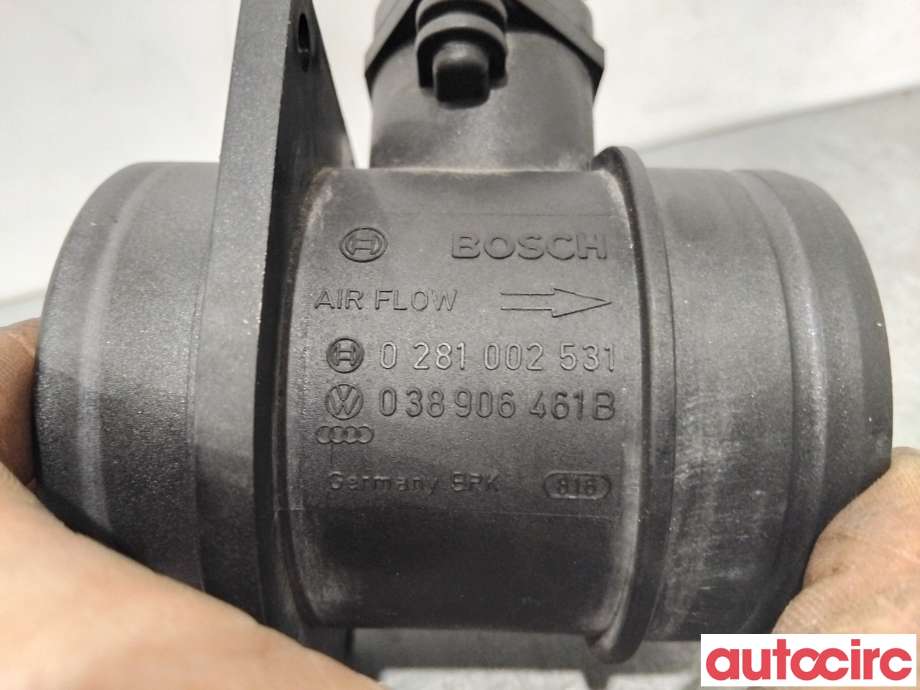Luftmengde/luftmassemåler til VW Touran 2007-2010 (Type I, Fase 2)  (VOLKSWAGEN|038906461BX|0281002531|038906461B)