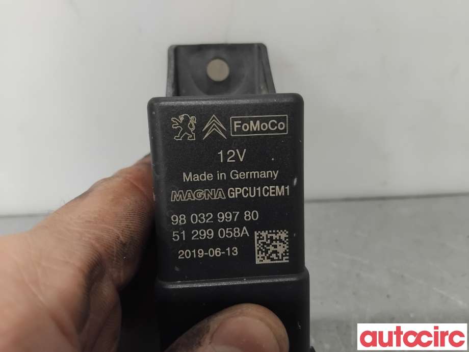 Rele gløde til Peugeot Partner 2019-->> (Type III)  (PEUGEOT|9803299780|51299058A)