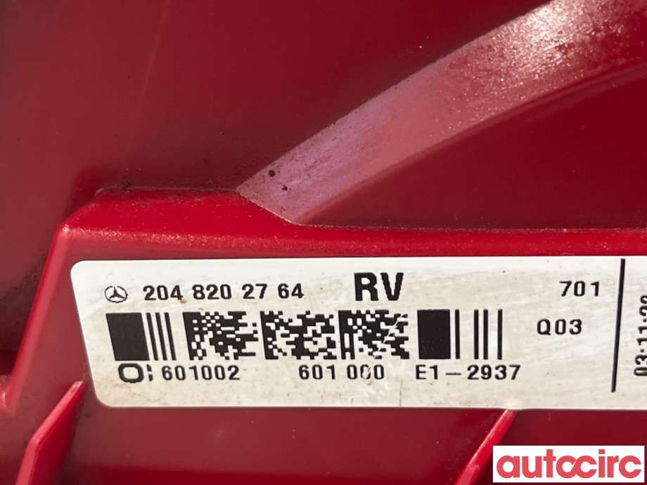 Baklykt høyre indre til Mercedes C-Klasse 2011-2014 (Fase 2) (W204) (W204) (MERCEDES|A2049060503||A2048202764)