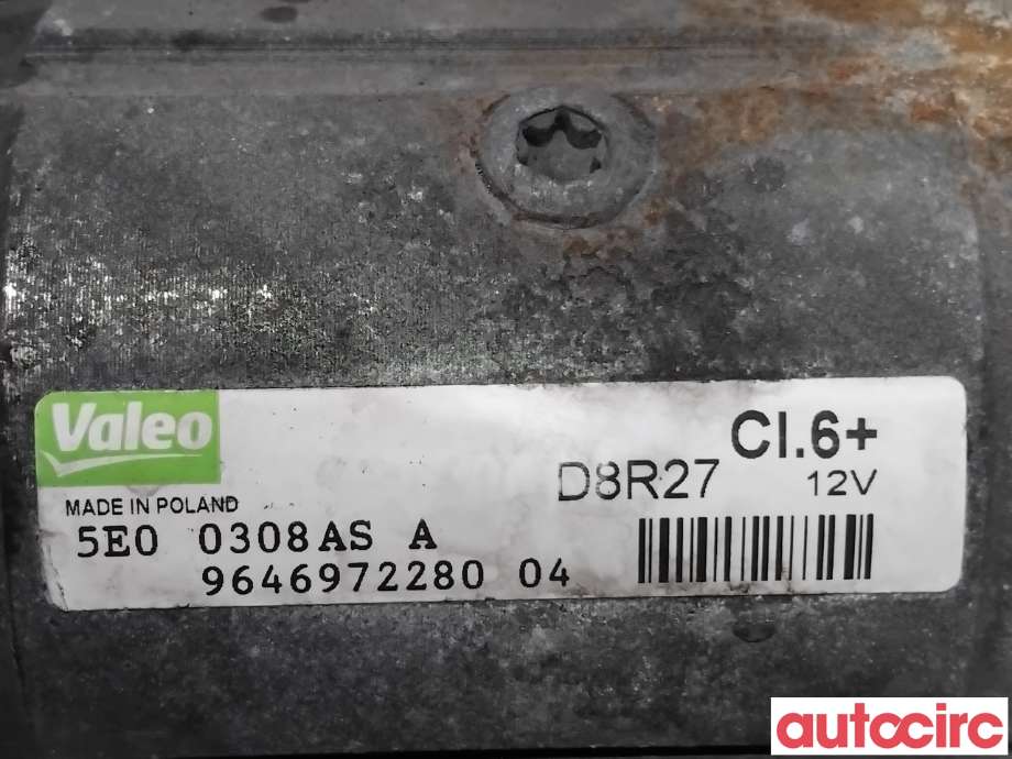 Starter diesel til Peugeot RCZ 2010-2015  (PEUGEOT|5802EF|D8R27|9646972280)
