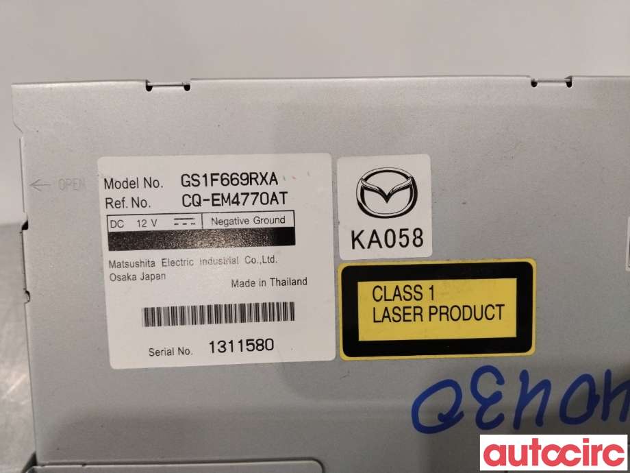 Bilstereo til Mazda 6 2008-2010 (Type II, Fase 1)  (MAZDA|GS1F669RXA|)