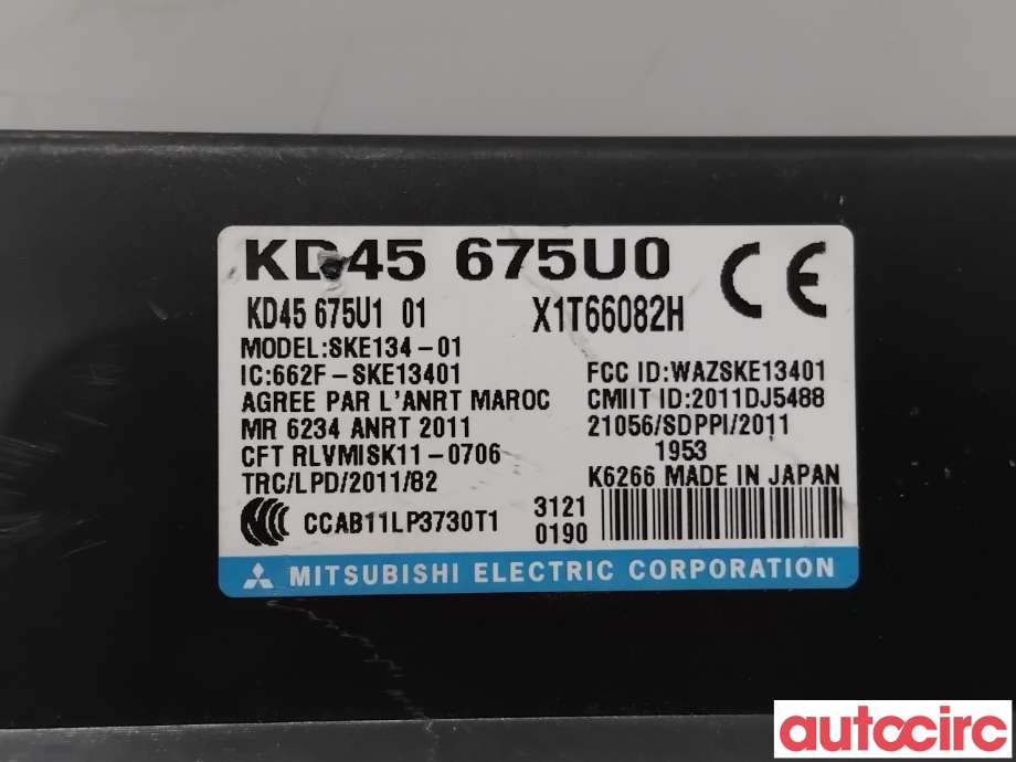 Styreenhet nøkkelfri/keyless til Mazda 6 2013-2015 (Type III, Fase 1)  (MAZDA|KD45-67-5U0|SKE134-01|KD45675U0)