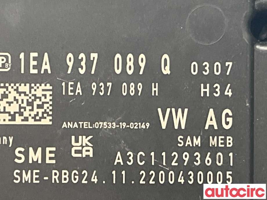 Styreenhet comfort (BCM) til VW ID.3 2020-->>  (VOLKSWAGEN|1EA937089)
