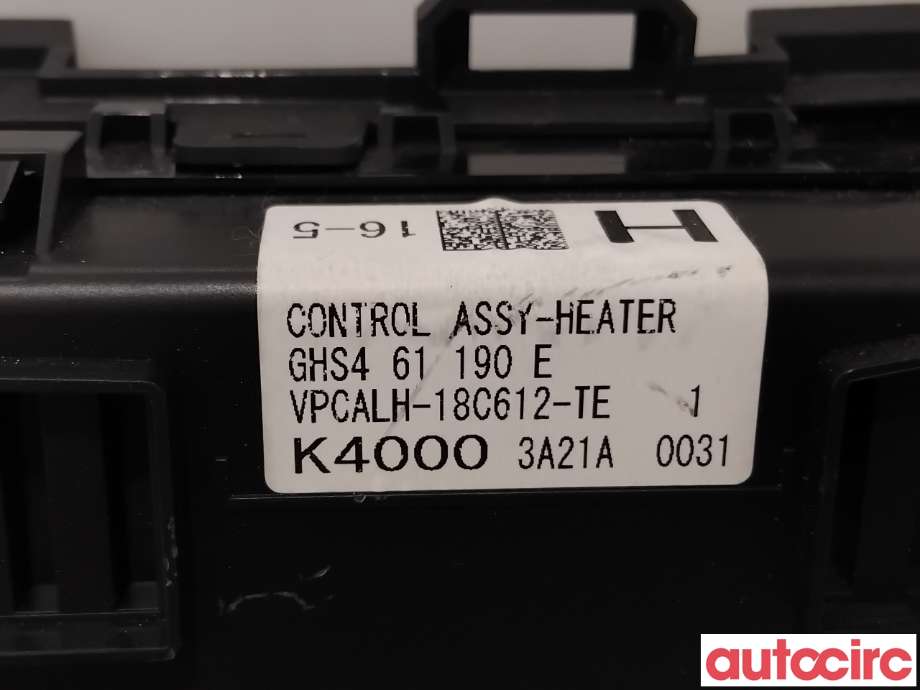 Varmeapparat betjening til Mazda 6 2013-2015 (Type III, Fase 1)  (MAZDA|GHS4-61-190K|VPCALH-18C612-TE|GHS461190E)