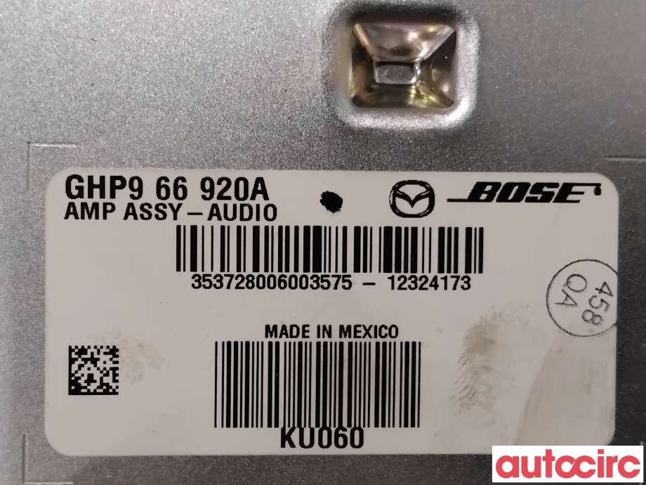 Bilstereo forsterker til Mazda 6 2013-2015 (Type III, Fase 1)  (MAZDA|GHP9-66-920A||GHP966920A)