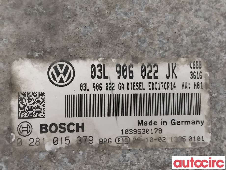 Styreenhet motor til Škoda Superb 2008-2015 (Type II)  (SKODA|03L906022JK|0281015379)