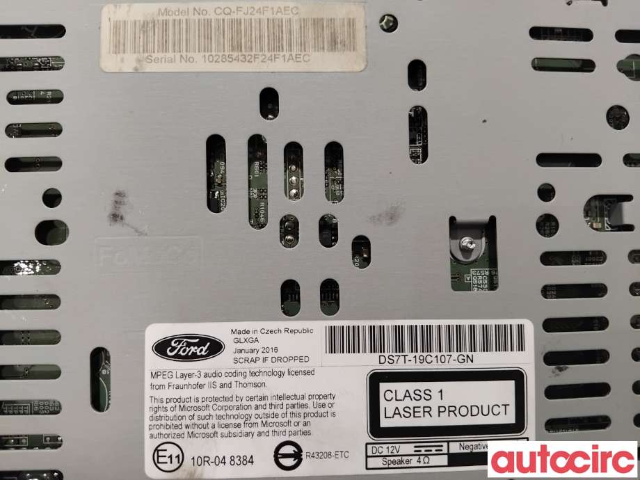 Bilstereo navigasjon til Ford Mondeo 2014-2019 (Type V, Fase 1)  (FORD|2360220|CQ-FJ24F1AEC|DS7T-19C107-GN)