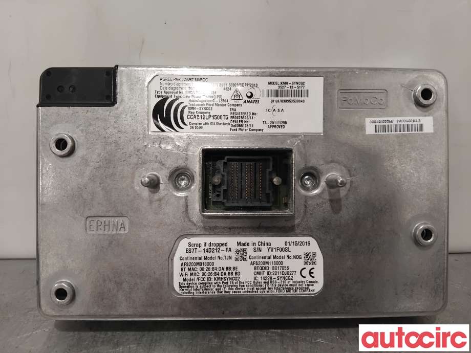 Styreenhet diverse til Ford Mondeo, 2014-2019 (Type V, Fase 1)  (FORD|1934259)