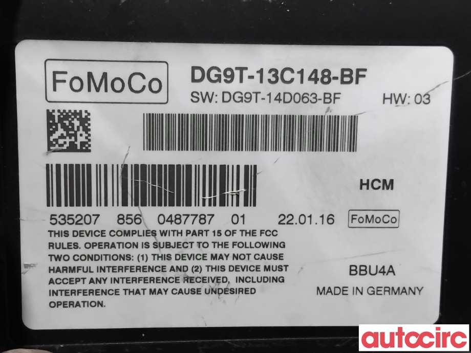 Styreenhet xenon/ballast til Ford Mondeo 2014-2019 (Type V, Fase 1)  (FORD|2032321||DG9T-13C148-BF)