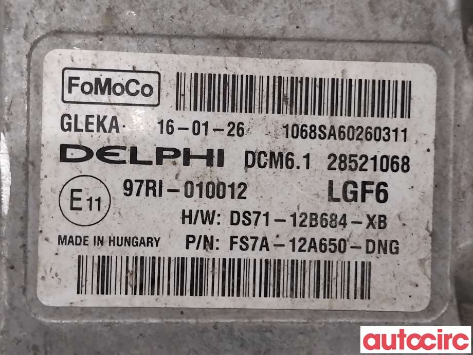 Styreenhet motor til Ford Mondeo 2014-2019 (Type V, Fase 1)  (FORD|2037011|28521068|DS71-12B684-XB)