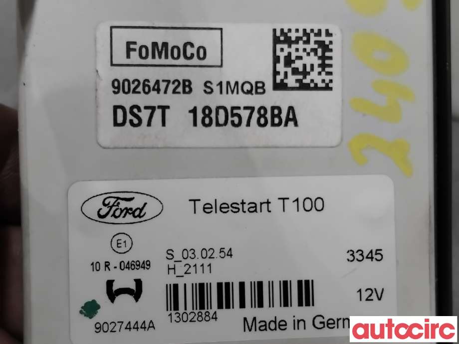Styreenhet diverse til Ford Mondeo 2014-2019 (Type V, Fase 1)  (FORD|2606974|9026472B|DS7T18D578BA)