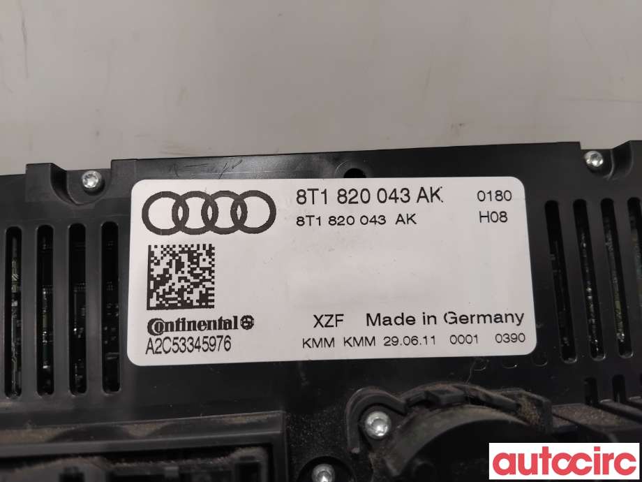 Varmeapparat betjening til Audi A4 2007-2014 (Type IV) (B8) (B8) (AUDI|8T1820043AK|A2C53345976|8K1820021AK)