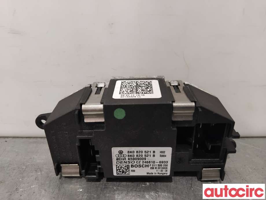 Varmeapparat motstand til Audi A4 2007-2014 (Type IV) (B8) (B8) (AUDI|8K0820521B|F011500098)