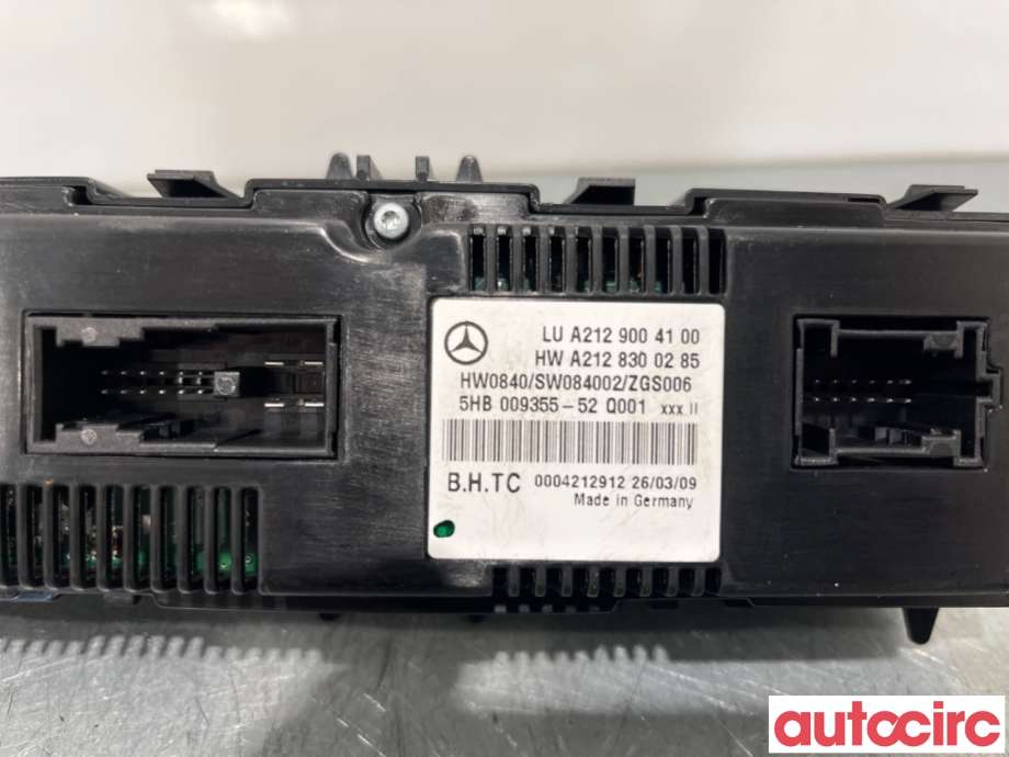 Varmeapparat betjening til Mercedes E-Klasse 2009-2013 (Fase 1) (W212) (W212) (MERCEDES|A2129008608|5HB009355-52|A2129006527)