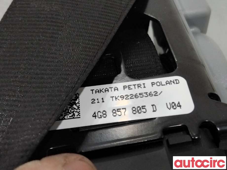 Sikkerhetsbelte bak venstre til Audi A7 2010-2014 (Type I, Fase 1)  (AUDI|4G8857805D||4G8857805G)