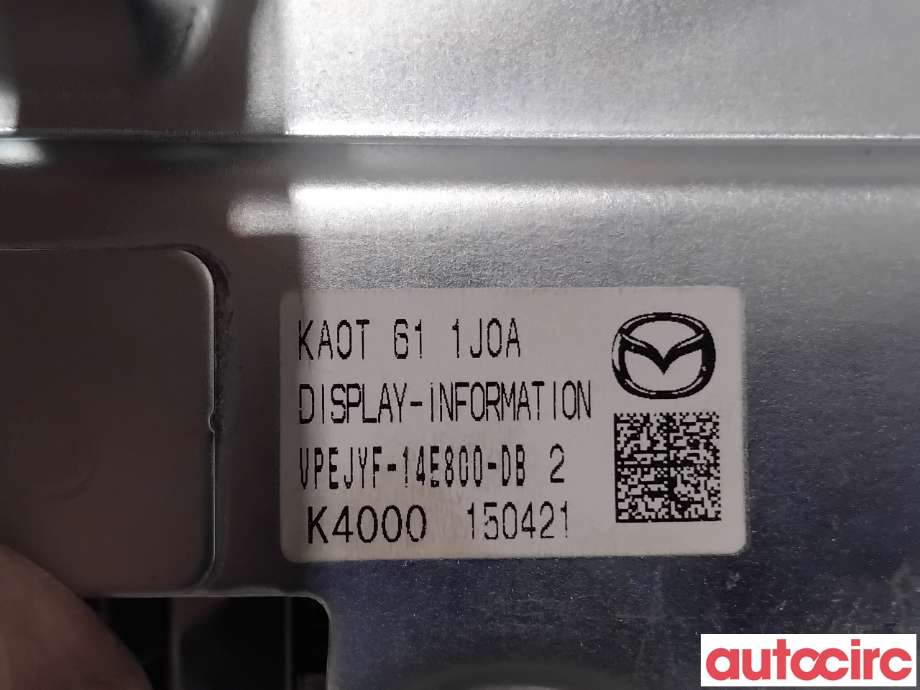 Instrument kjørecomputer til Mazda CX-5 2012-2017 (Type I)  (MAZDA|KA0T-61-1J0B|VPEJYF-14E800-DB|KA0T611J0A)