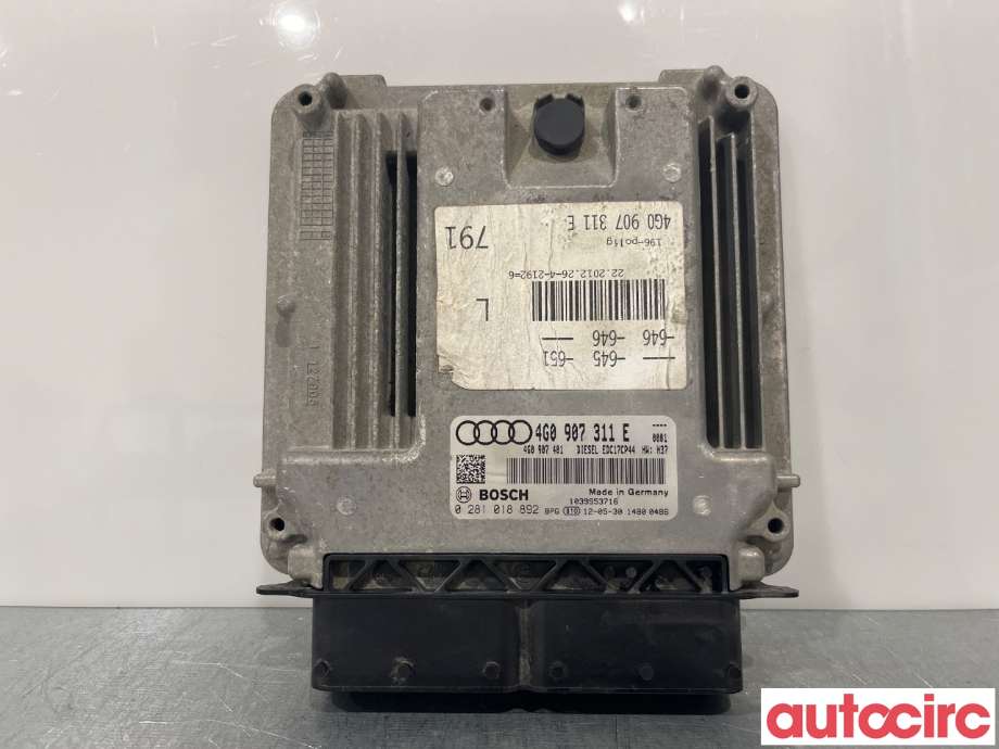 Styreenhet motor til Audi A7 2010-2014 (Type I, Fase 1) (AUDI|4G0997311)