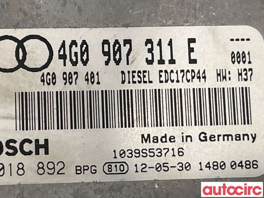 Styreenhet motor til Audi A7 2010-2014 (Type I, Fase 1) (AUDI|4G0997311)