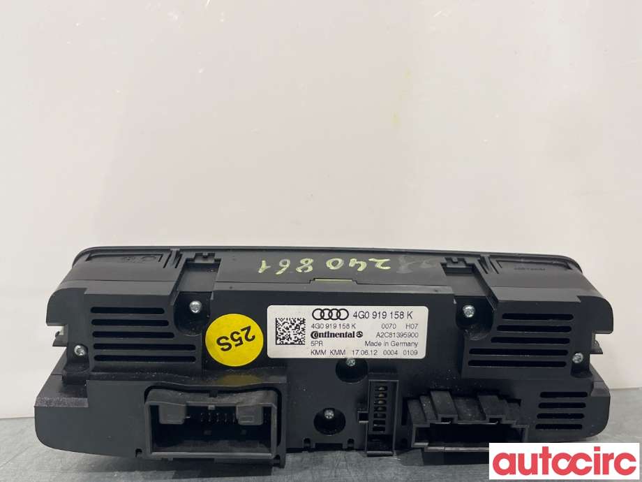 Varmeapparat betjening til Audi A7 2010-2014 (Type I, Fase 1)  (AUDI|4G0919158K)
