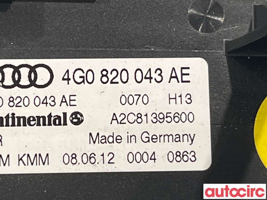 Varmeapparat betjening til Audi A7 2010-2014 (Type I, Fase 1)  (AUDI|4G0820043)
