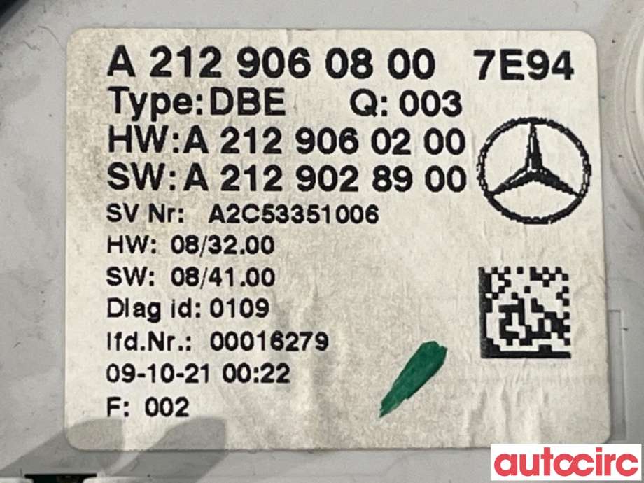 Taklyspanel til Mercedes E-Klasse 2009-2013 (Fase 1) (W212) (W212) (MERCEDES|A2129003406|A2C53351006|A2129060800)
