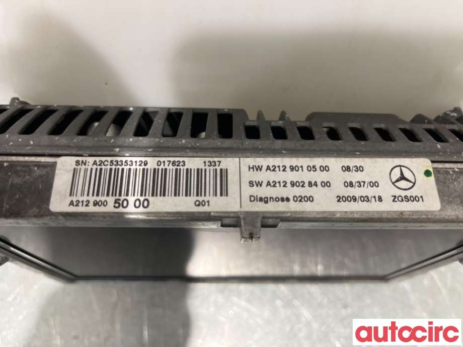 Instrument kjørecomputer til Mercedes E-Klasse 2009-2013 (Fase 1) (W212) (W212) (MERCEDES|A2129009022|A2C53353129|A2129010500)
