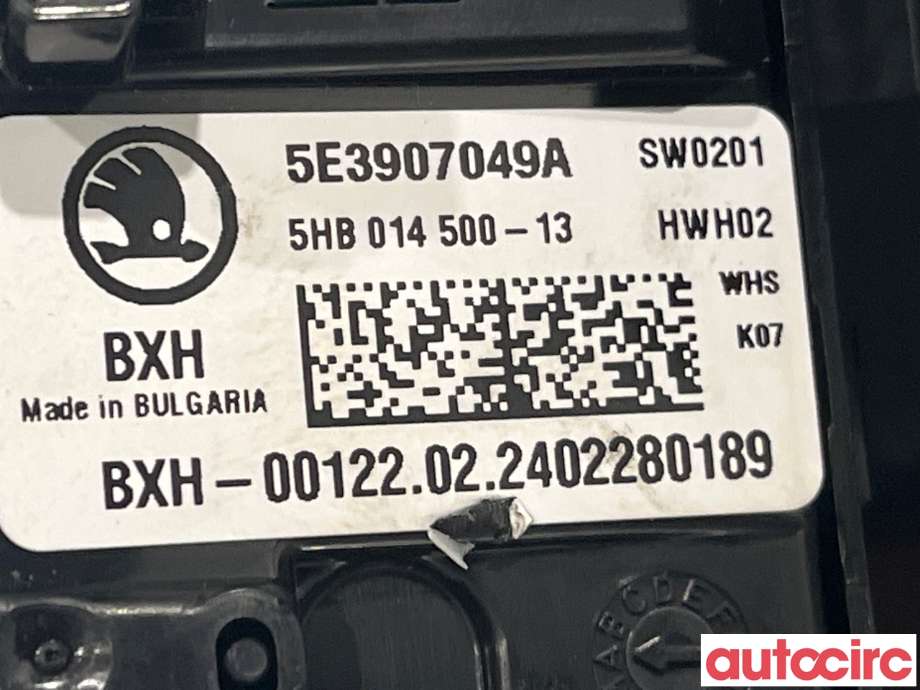 Varmeapparat betjening til Škoda Octavia 2020-->> (Type IV) (SKODA|5E3907049)