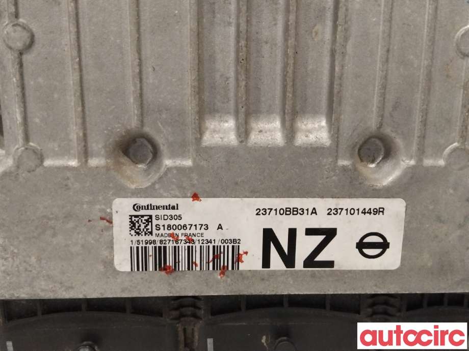 Styreenhet motor til Nissan Qashqai 2010-2014 (Type I, Fase 2)  (NISSAN|2261100Q7D|S180067173A|23710BB31A)