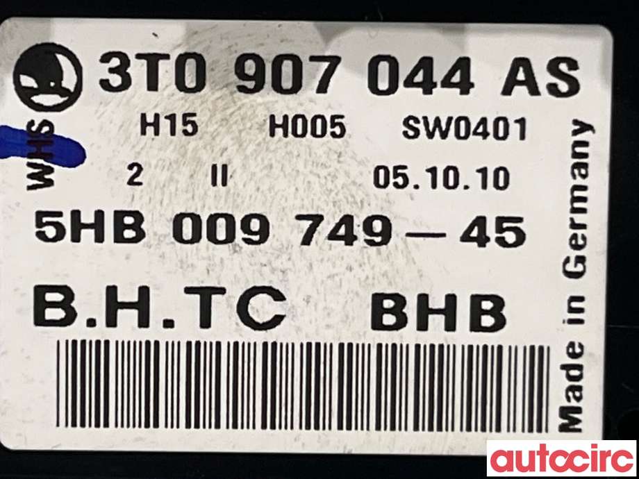 Varmeapparat betjening til Škoda Superb 2008-2015 (Type II)  (SKODA|3T0907044)