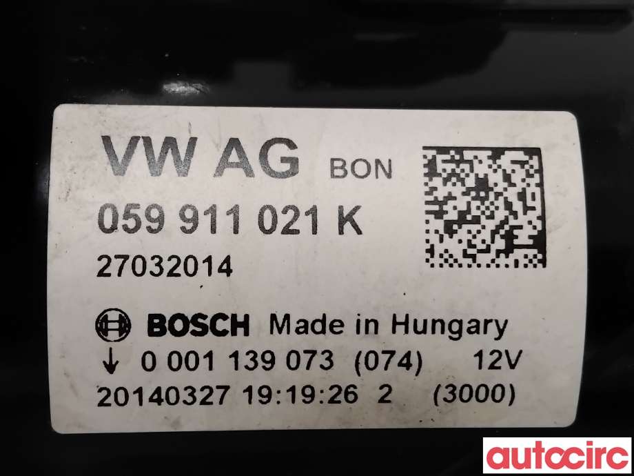 Starter diesel til Porsche Macan 2014-->> (95B) (95B) (PORSCHE|059911021X|0001139073|059911021K)