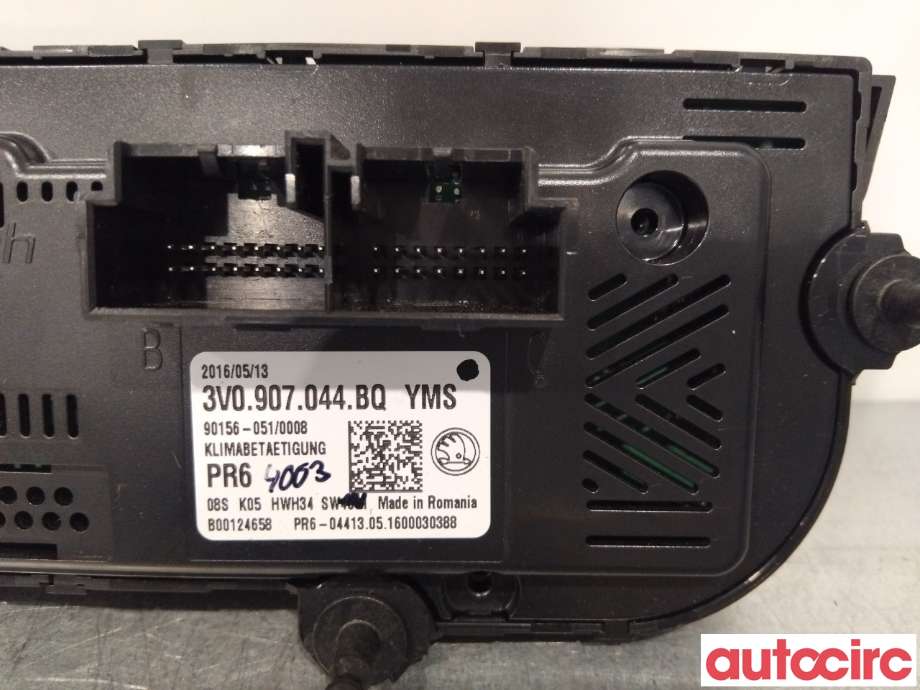 Varmeapparat betjening til Škoda Superb 2015-->> (Type III) (SKODA|3V0907044BQ|)