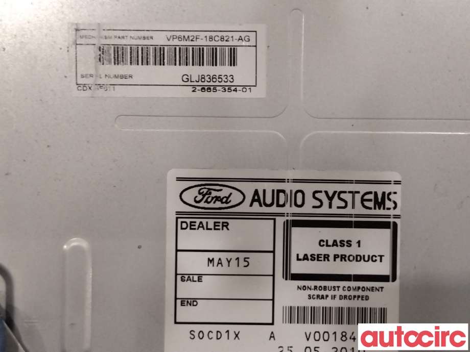 Bilstereo til Ford Kuga 2008-2012 (Type I)  (FORD|1830420|C394|8V4T-18C939-CH)