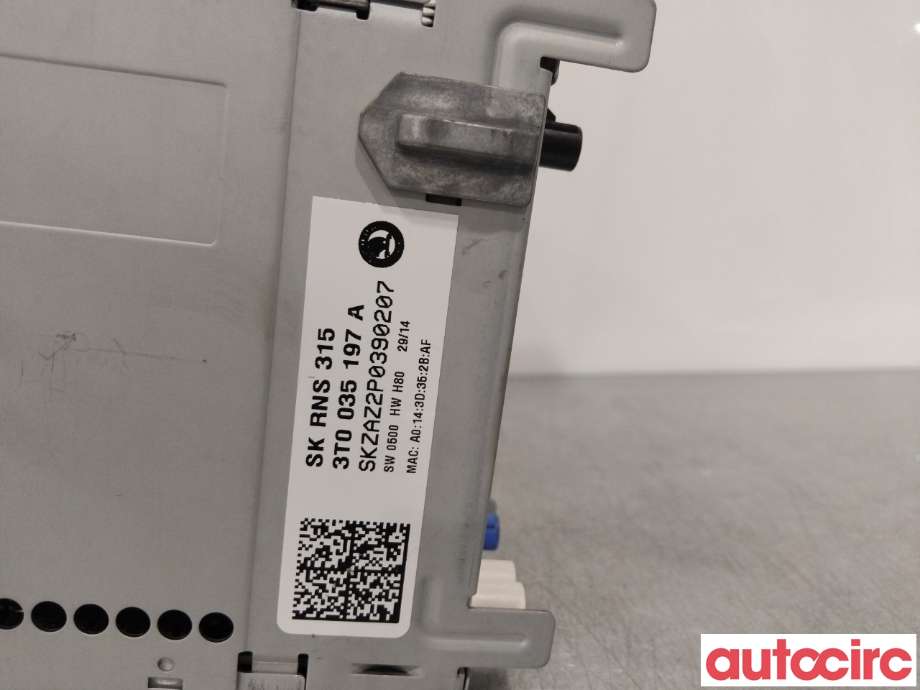 Bilstereo til Škoda Superb 2008-2015 (Type II) (SKODA|3T0035197D|3T0035192R)