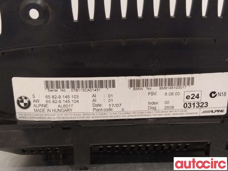 Speedometer til BMW 5-Serie 2003-2010 (E60/E61) (E60/E61) (BMW|65829193758|)