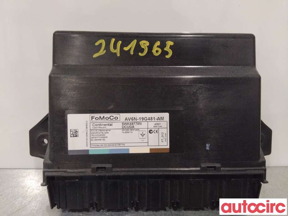 Styreenhet nøkkelfri/keyless til Ford Focus, 2011-2014 (Type III, Fase 1)  (FORD|1829420)