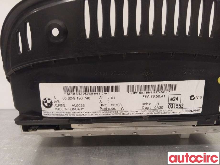 Speedometer til BMW 3-Serie 2005-2011 (E90/E91/E92/E93) (E90/E91/E92/E93) (BMW|65829193758|)