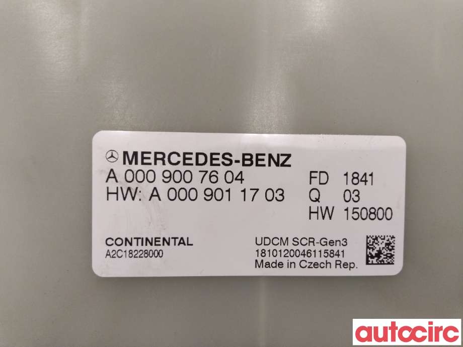 Styreenhet diverse til Mercedes Sprinter 2018-->> (907/910) (907/910) (MERCEDES|A0009007604|)