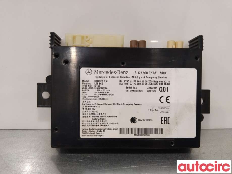 Styreenhet diverse til Mercedes Sprinter, 2018-->> (907/910) (907/910) (MERCEDES|A1779009703)