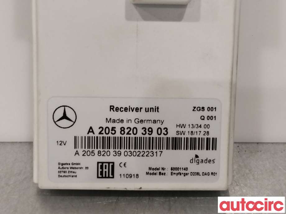 Styreenhet klima/aircondition til Mercedes Sprinter 2018-->> (907/910) (907/910) (MERCEDES|A2058203903|)