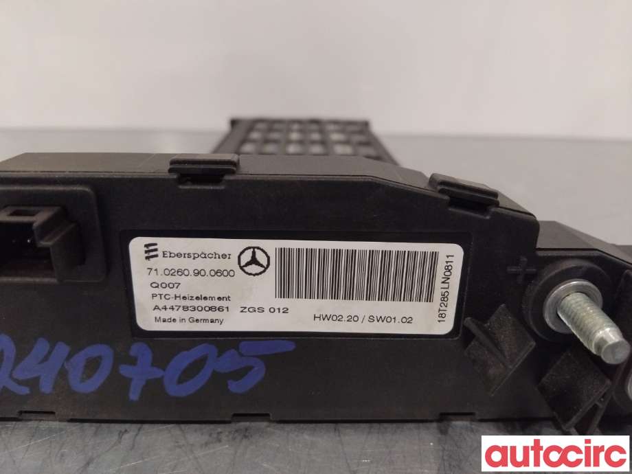 Varmeapparat register til Mercedes Sprinter 2018-->> (907/910) (907/910) (MERCEDES|A4478300861|)