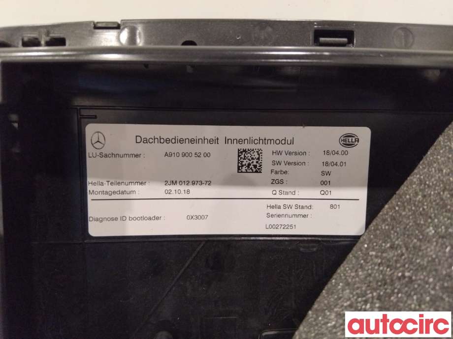 Taklyspanel til Mercedes Sprinter 2018-->> (907/910) (907/910) (MERCEDES|A9109005200|)