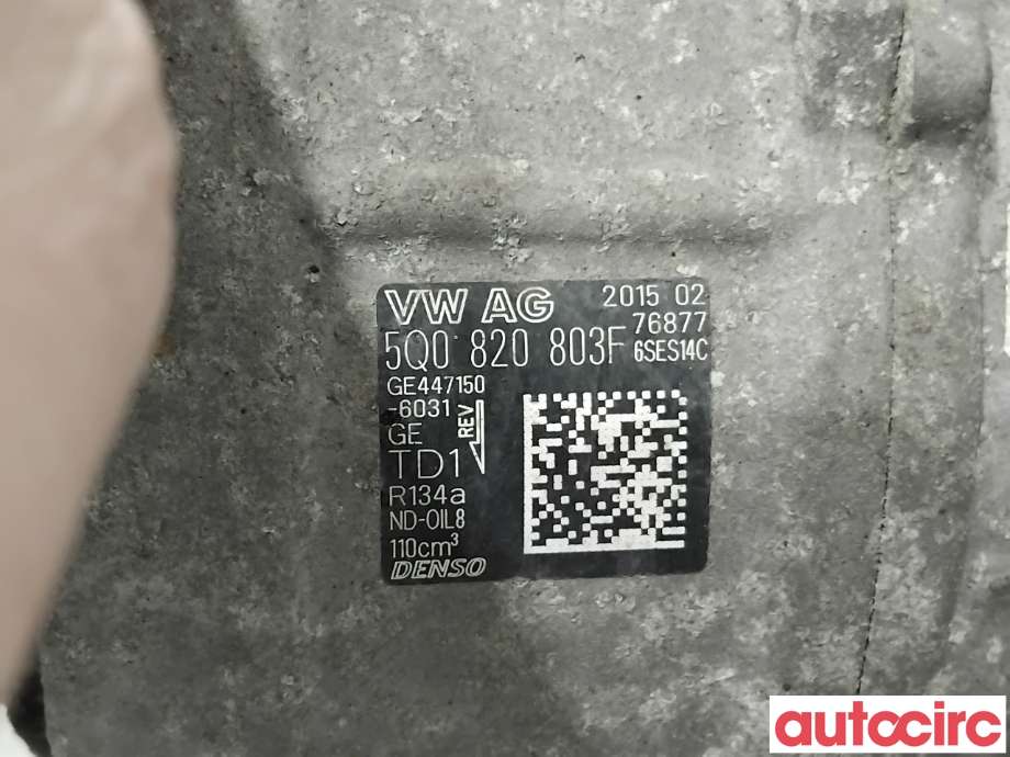 Aircondition kompressor til VW Golf VII 2012-2017 (Fase 1)  (VOLKSWAGEN|5Q0820803F|447150-6031|5Q0820803K)