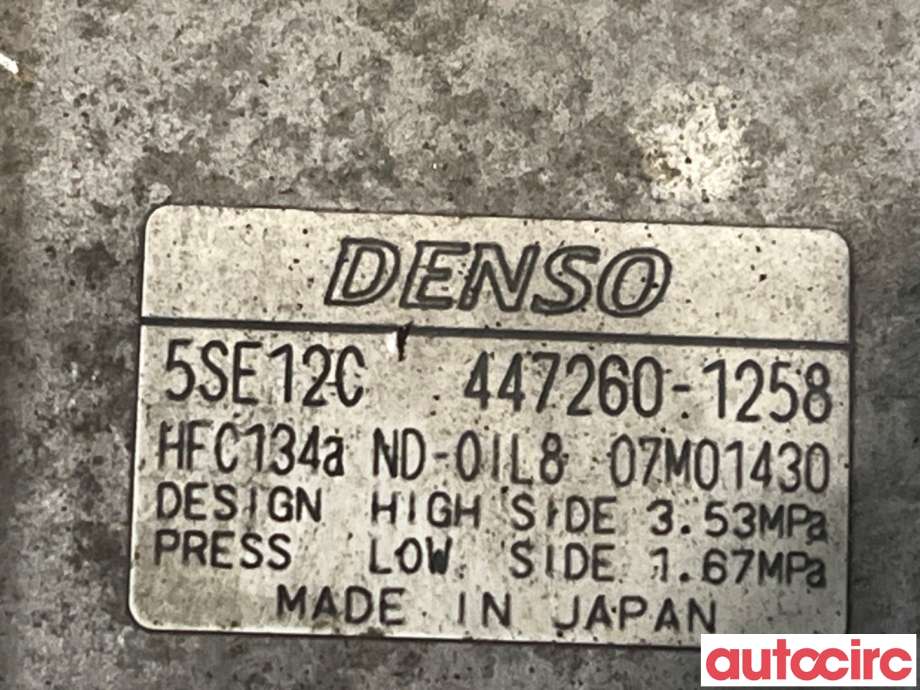 Aircondition kompressor til Toyota RAV4 2009-2013 (Type III, Fase 2)  (TOYOTA|8831042250|447260-1258|)