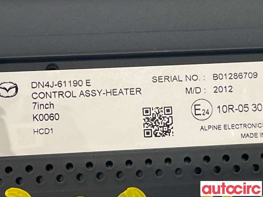 Varmeapparat betjening til Mazda MX-30 2020-->>  (MAZDA|DN4J-61-190F)
