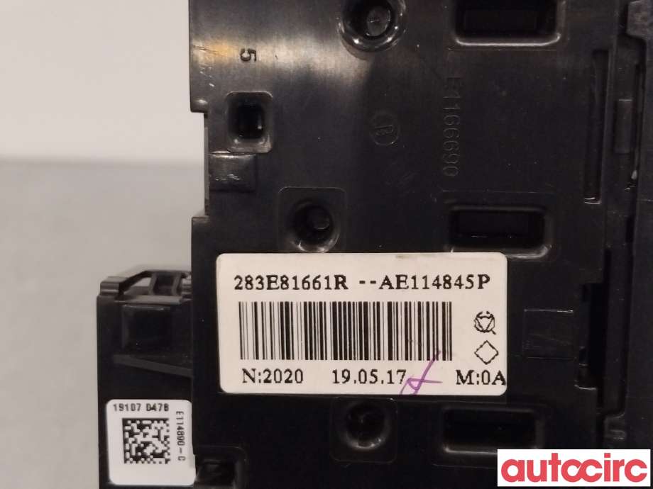 Bryter diverse til Renault Zoe 2013-2019 (Fase 1) (RENAULT|283E81661R|)