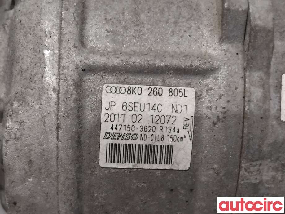 Aircondition kompressor til Audi A4, Allroad 2009-2016 (Type I) (B8) (B8) (AUDI|8K0260805L|447150-3620)
