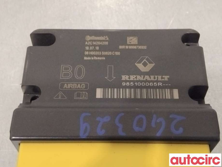 Airbag elektronikk til Renault Zoe 2013-2019 (Fase 1)  (RENAULT|285552502R|)